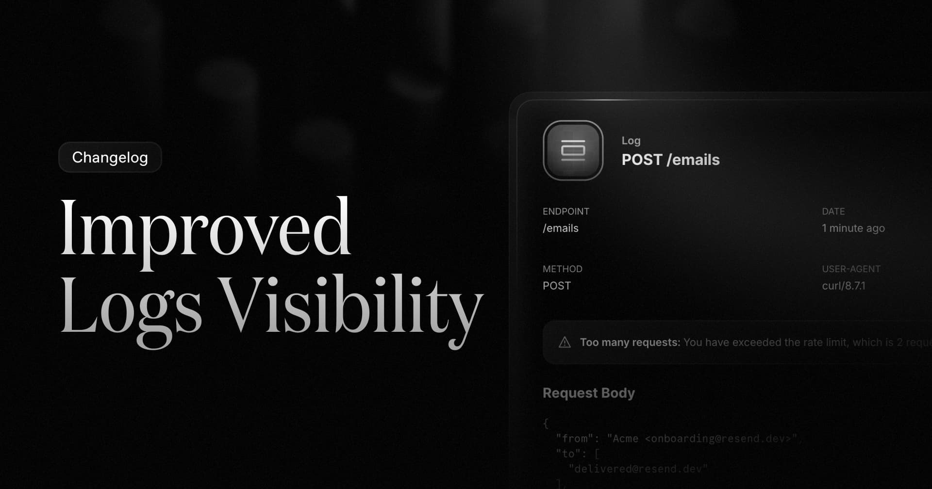 Improved Logs Visibility